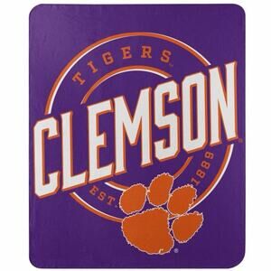 NCAA Clemson Fleece Throw Blanket, College Sports Fan Decor, 50x60 Inches